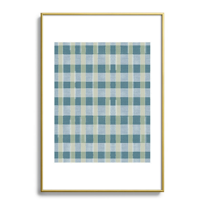 Marta Barragan Camarasa Country Style Checks Metal Framed Art Print
