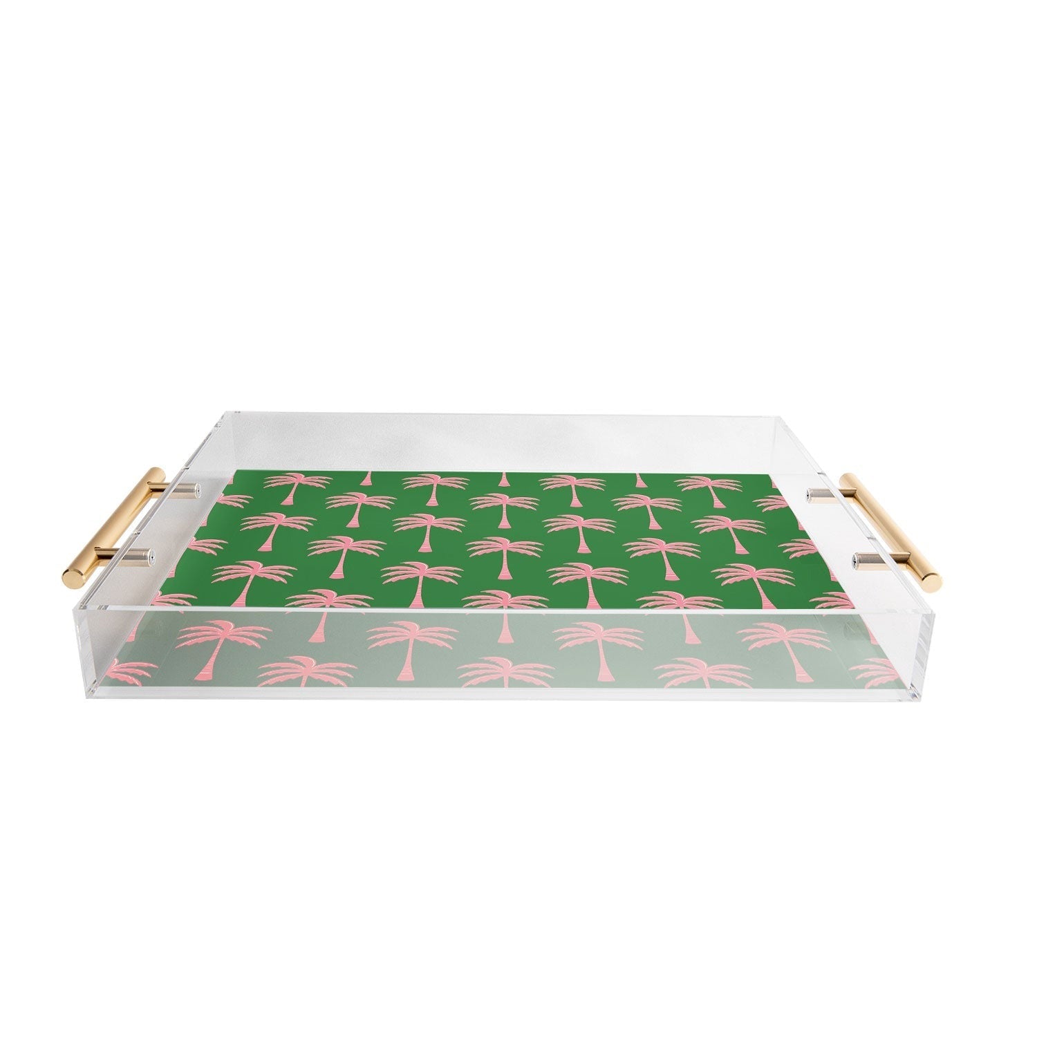 Design by Spark Pink Palm Tree Oasis Acrylic Tray