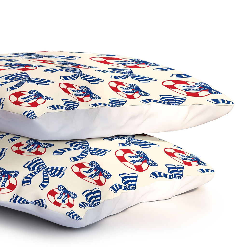Design by Spark Nautical Christmas Bows Pillow Shams