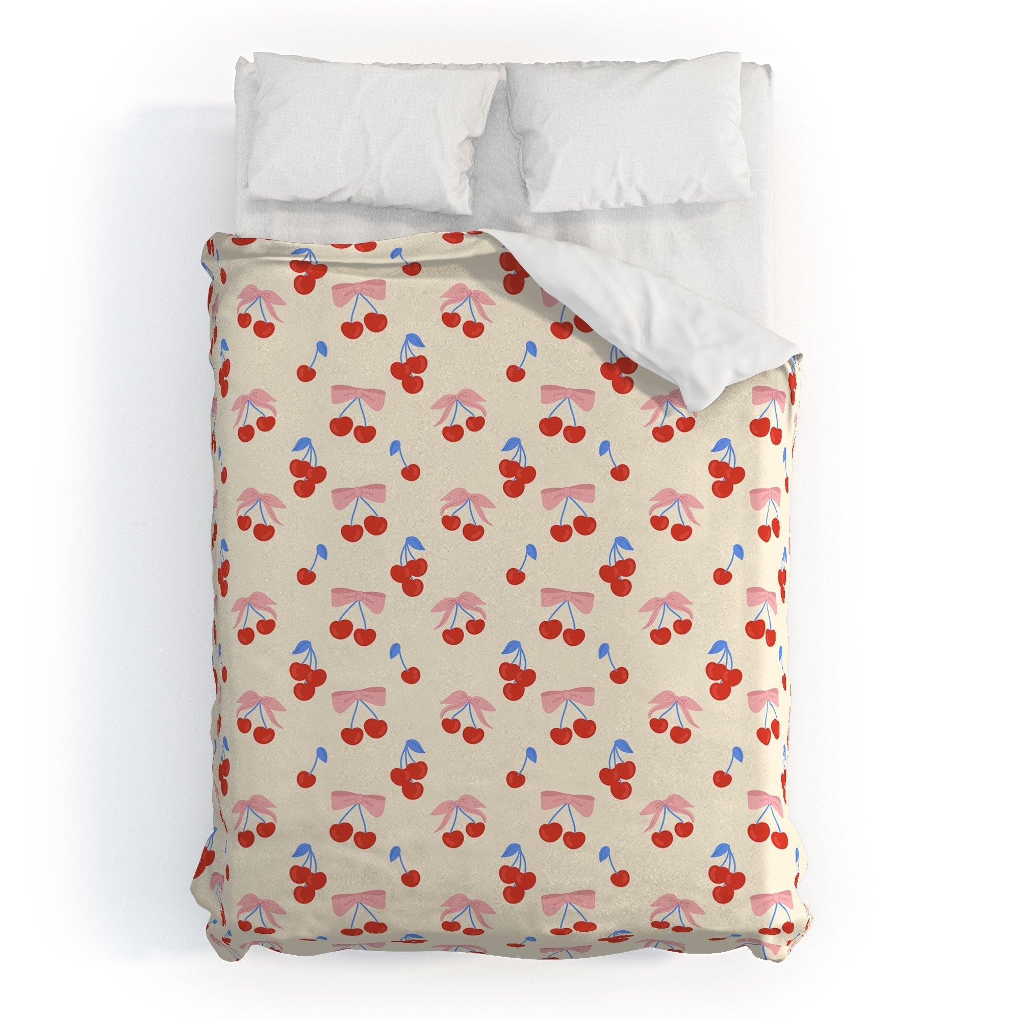 Design by Spark Cherries And Ribbons Duvet Cover