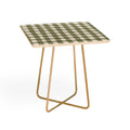 Menina Lisboa Rustic Green Plaid Side Table