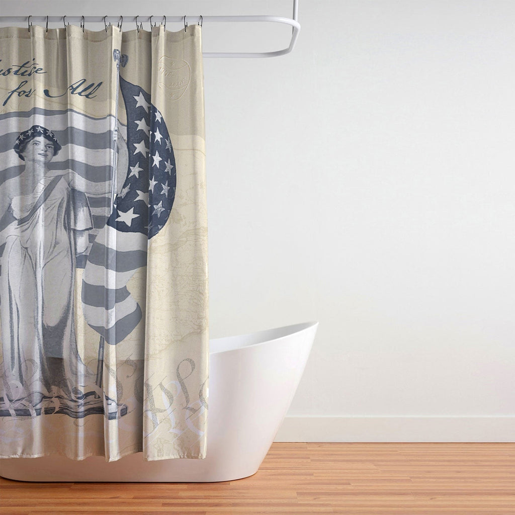 DENY Designs Liberty and Justice Woman Shower Curtain