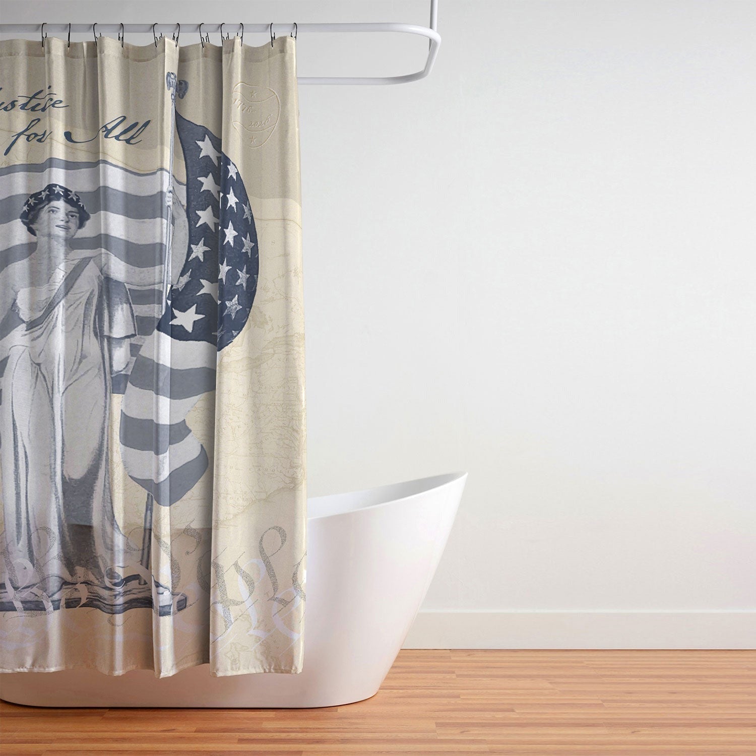 DENY Designs Liberty and Justice Woman Shower Curtain