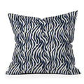 Avenie BR Navy Tiger Stripes Outdoor Throw Pillow