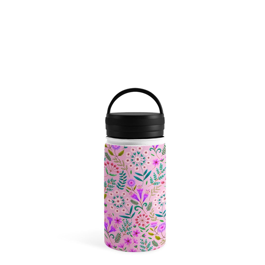 Pimlada Phuapradit Ditsy Purple Floral Half Drop Water Bottle