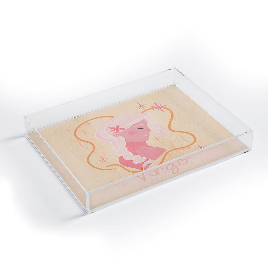 Little Om Zodiac Sign Virgo Acrylic Tray