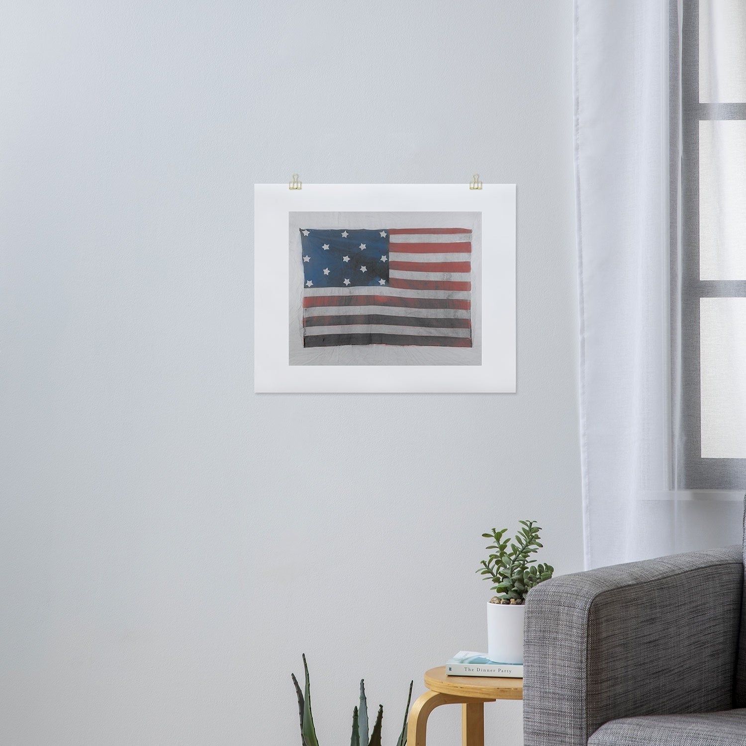 DENY Designs Flag Attributed to Elizabeth Schuyler Hamilton Art Print