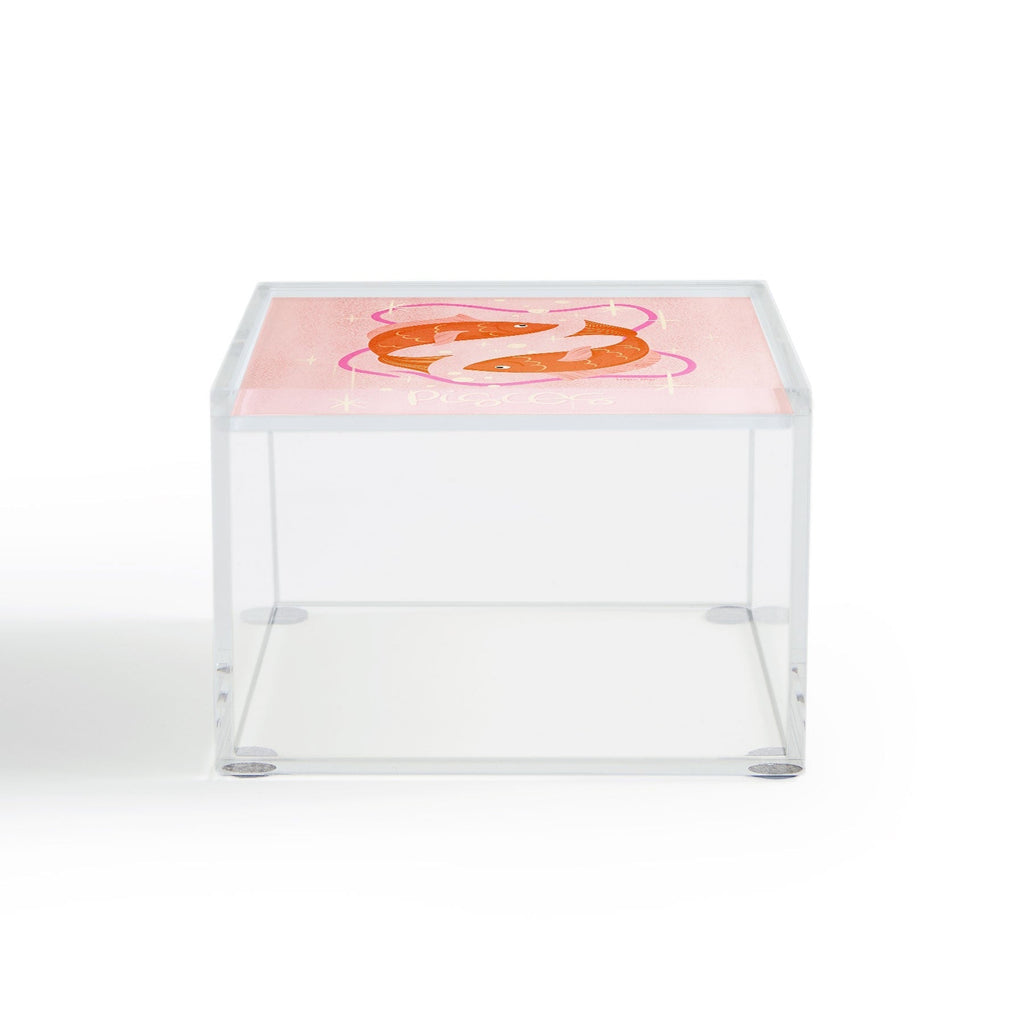Little Om Zodiac Sign Pisces Acrylic Box