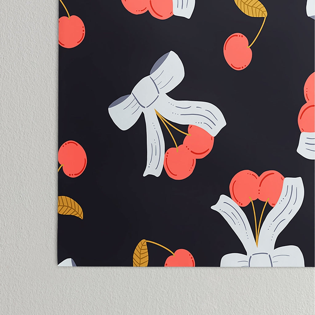 Jennifer Labre Cherries and Bows Poster