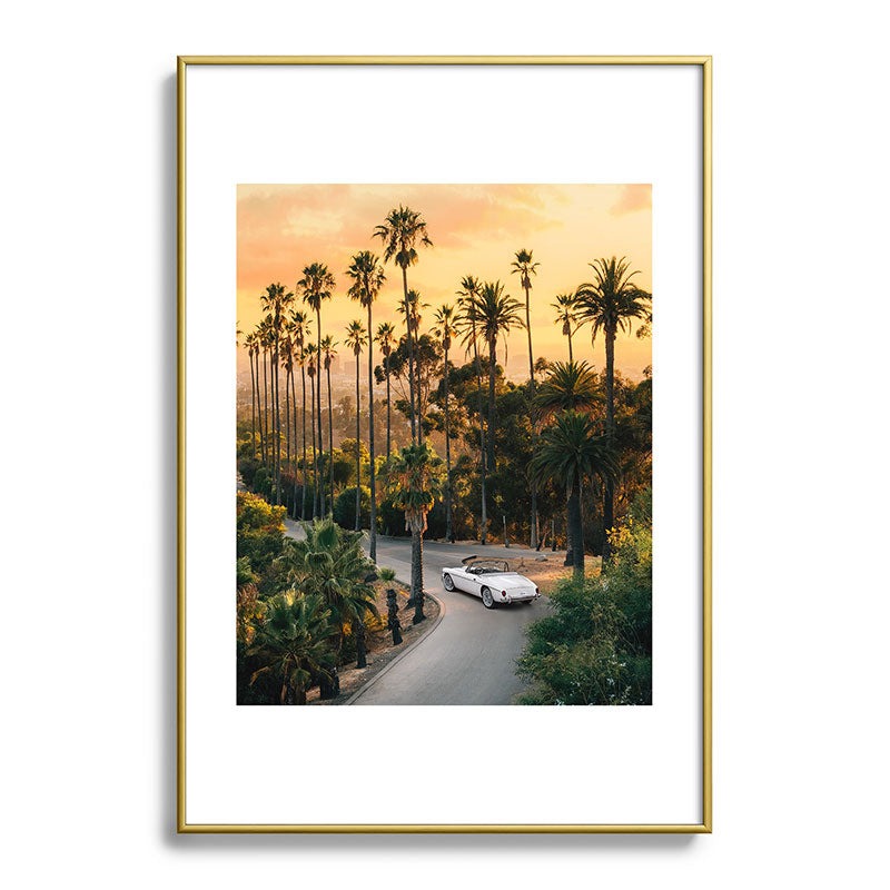 Gal Design Sunset Blvd Metal Framed Art Print