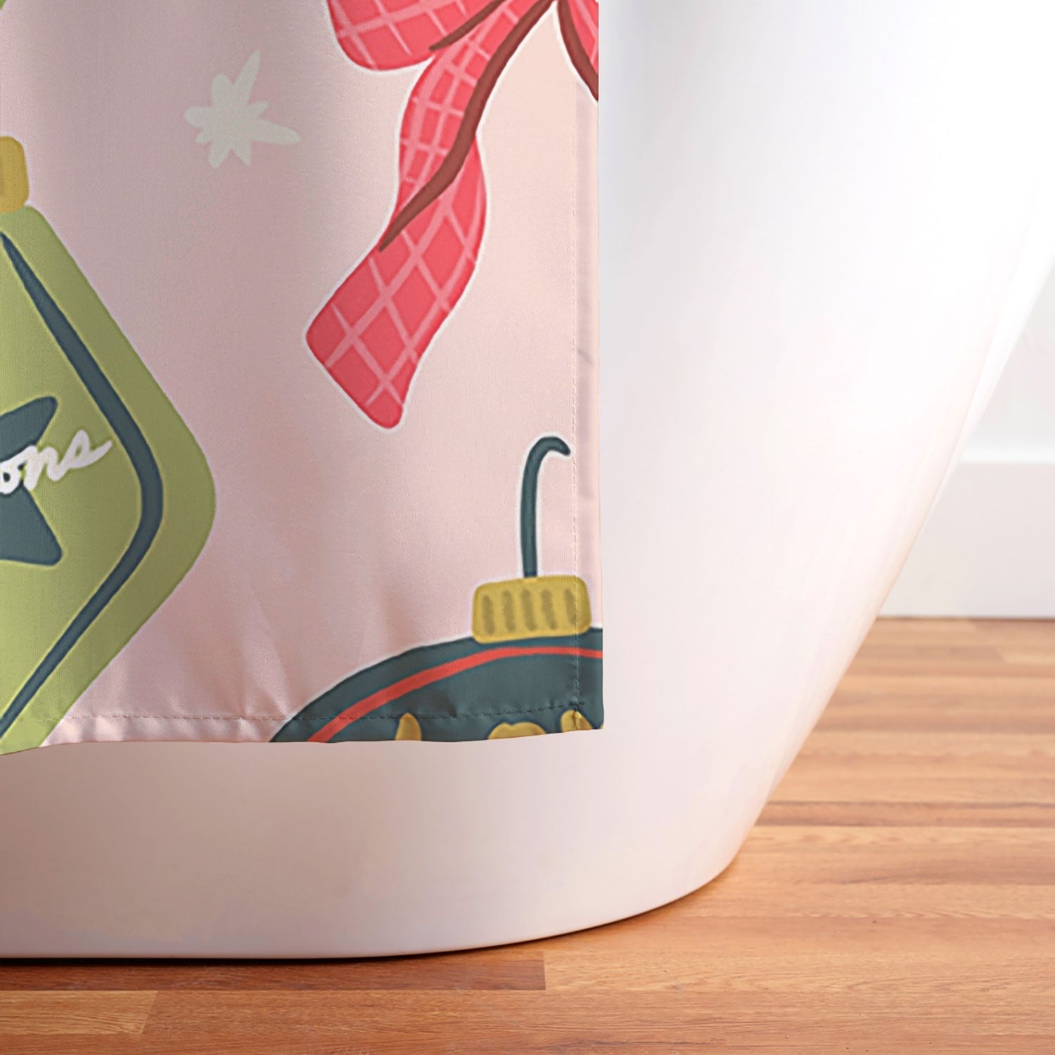 Design by Spark Love Human Made Christmas Ornaments Shower Curtain