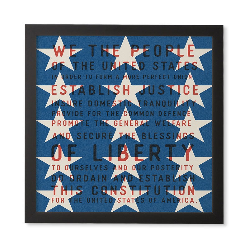 DENY Designs Starred Preamble Framed Wall Art