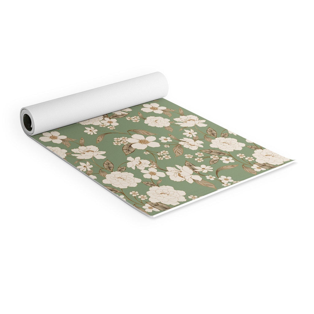 Gabriela Fuente Olive Floral Roberta Yoga Mat