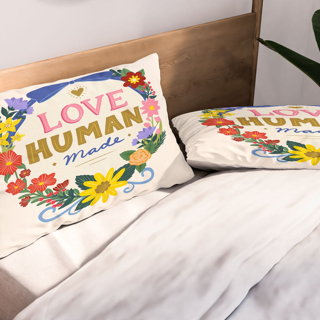 Design by Spark Love Human Made Floral Wreath Pillow Shams