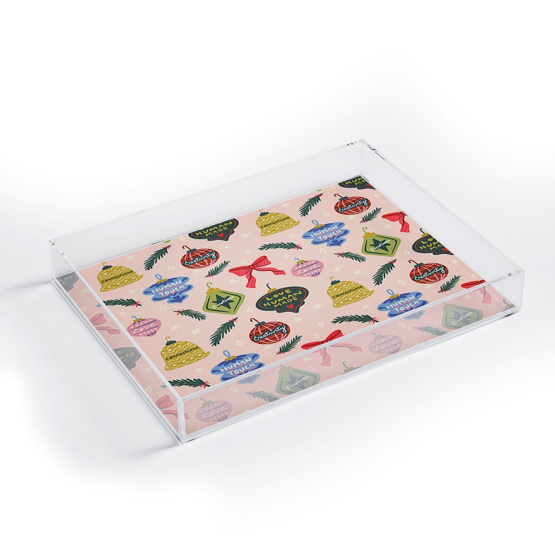 Design by Spark Love Human Made Christmas Ornaments Acrylic Tray