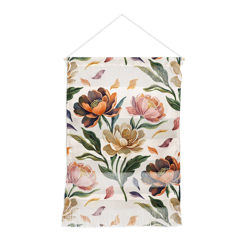 Marta Barragan Camarasa Hand Painted Peony Florals Wall Hanging Portrait