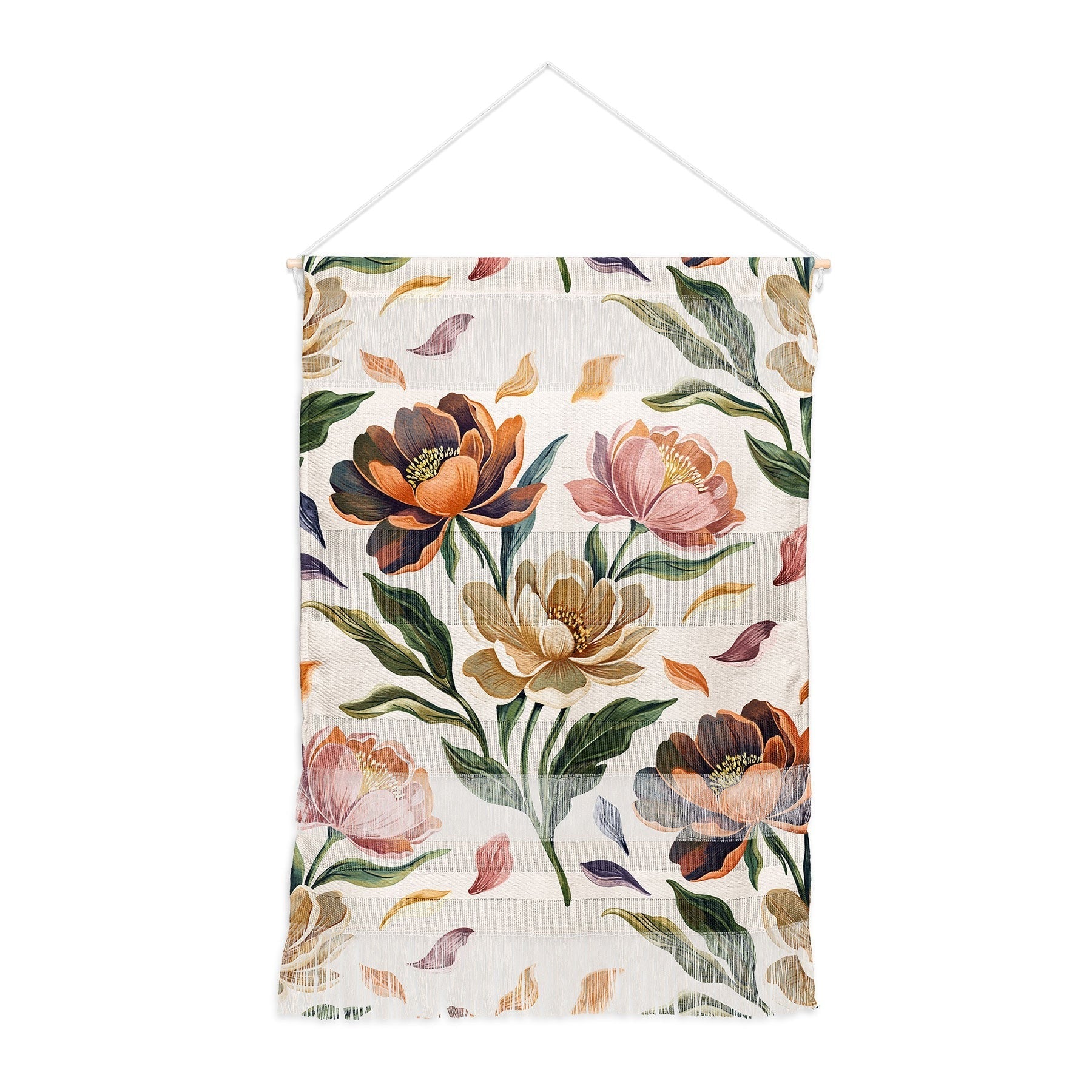Marta Barragan Camarasa Hand Painted Peony Florals Wall Hanging Portrait