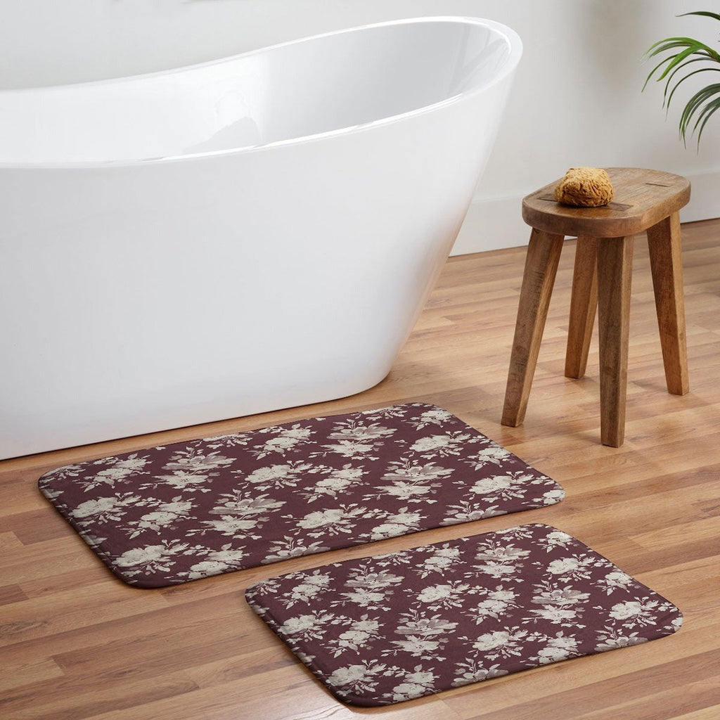 Marta Barragan Camarasa Antique Petal Romance Memory Foam Bath Mat