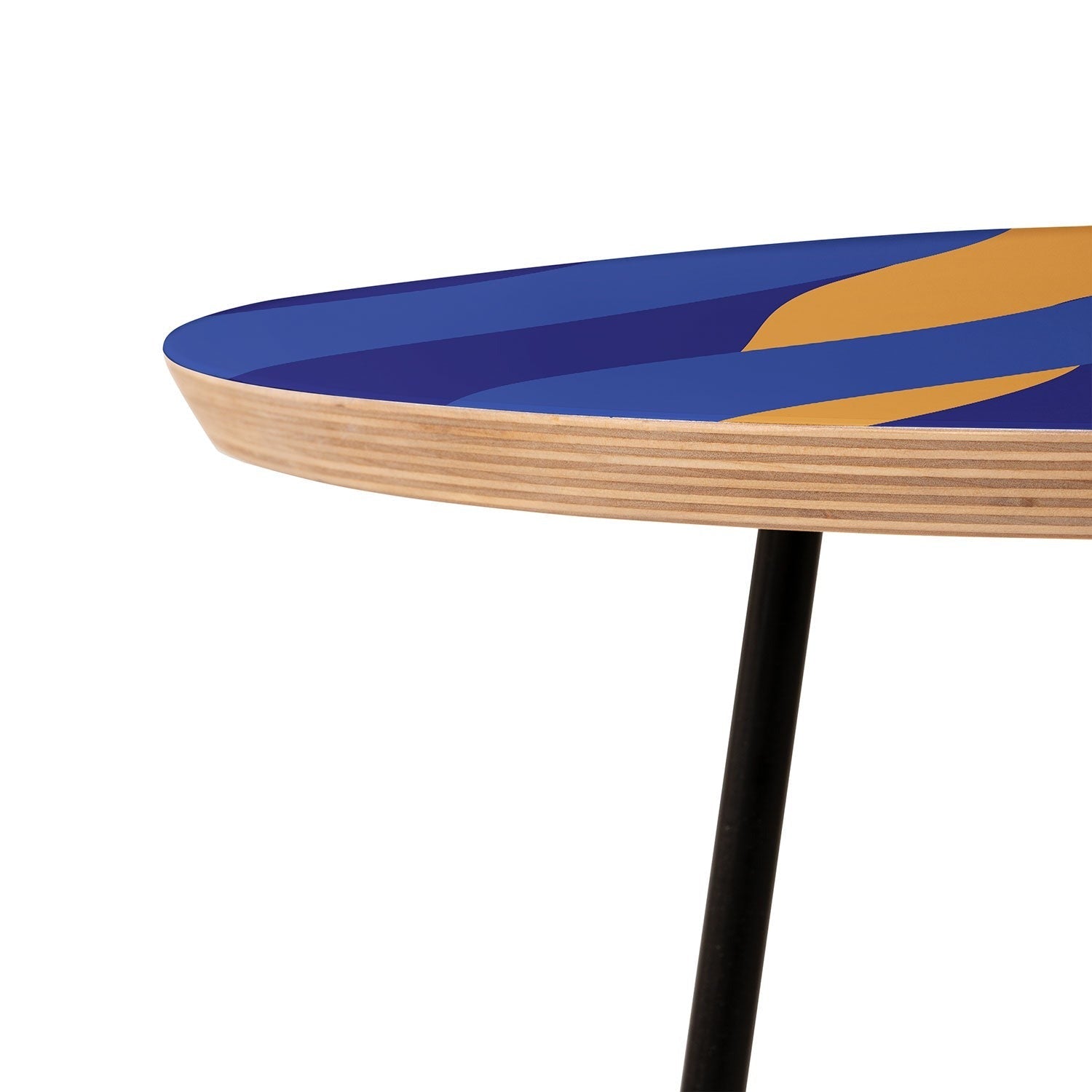 Camilla Foss Pebbles in Stream Round Side Table