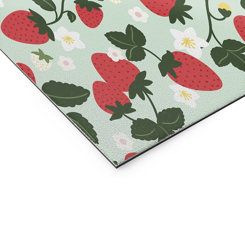 Design by Spark Strawberry Florals Fields Welcome Mat