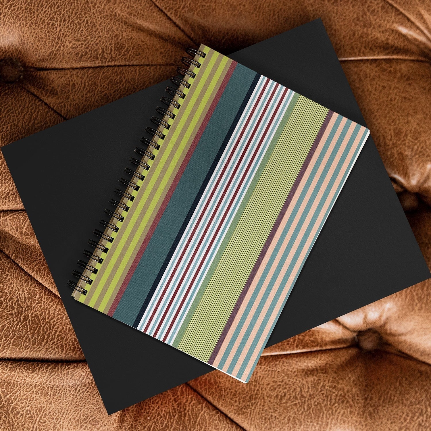 Marta Barragan Camarasa Colorful Stripe Delight Spiral Notebook