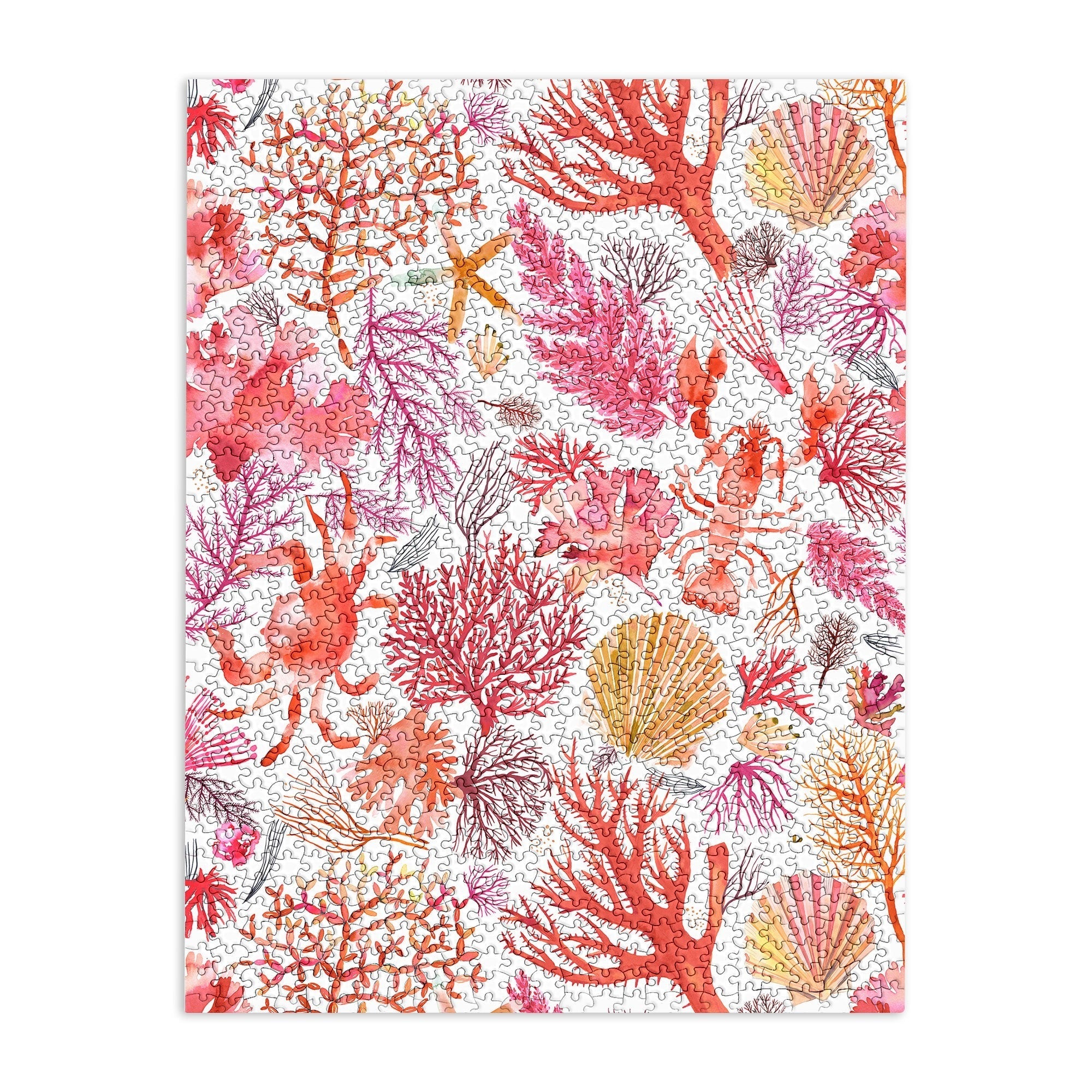 Ninola Design Botanic Retreat Coral Reef Crab Lobster Red Puzzle