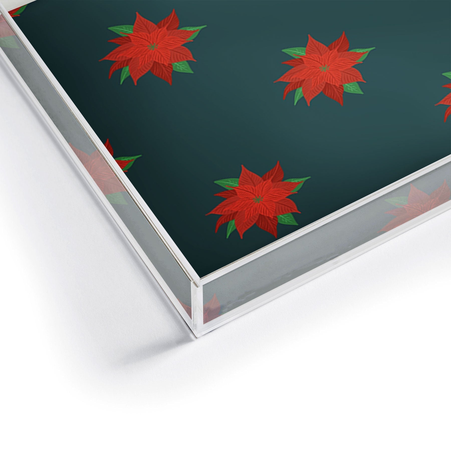 Design by Spark Poinsettia Florals Acrylic Tray