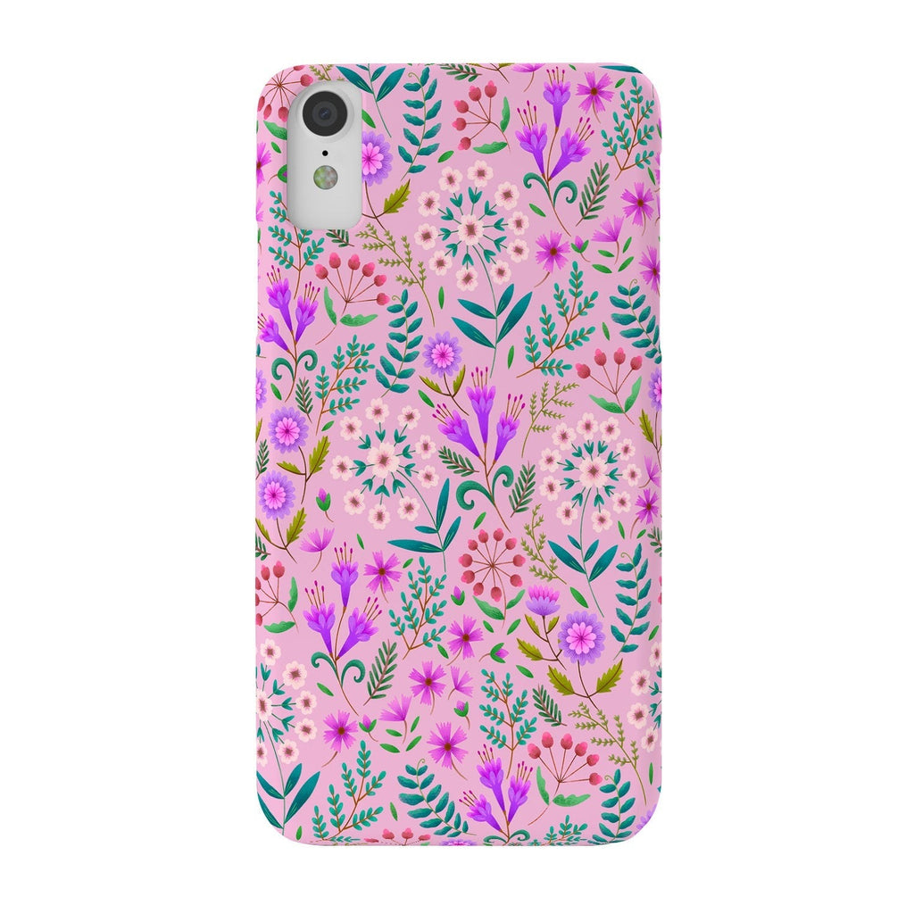Pimlada Phuapradit Ditsy Purple Floral Half Drop Phone Case