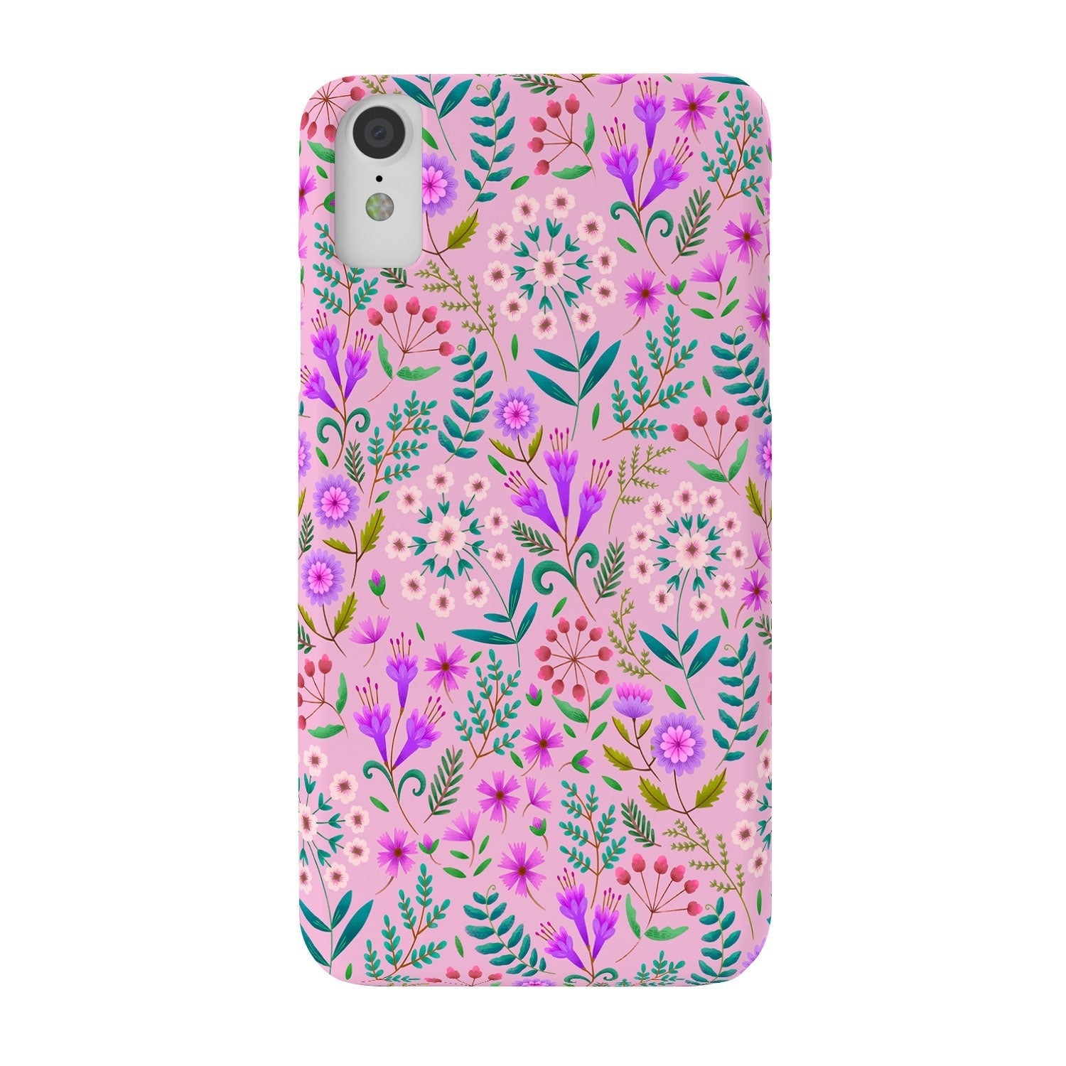 Pimlada Phuapradit Ditsy Purple Floral Half Drop Phone Case