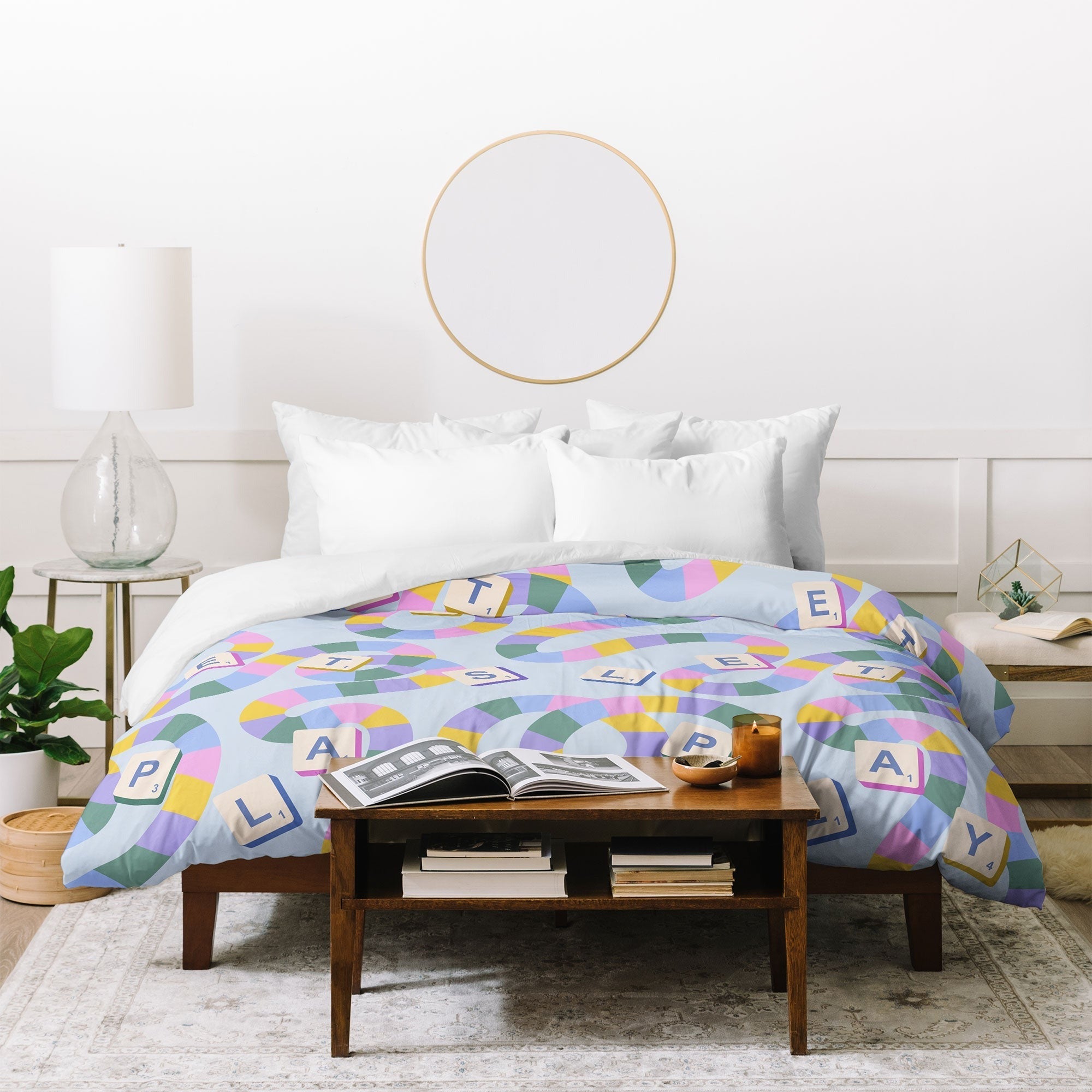 Design by Spark Scrabble Board Game Night Duvet Cover