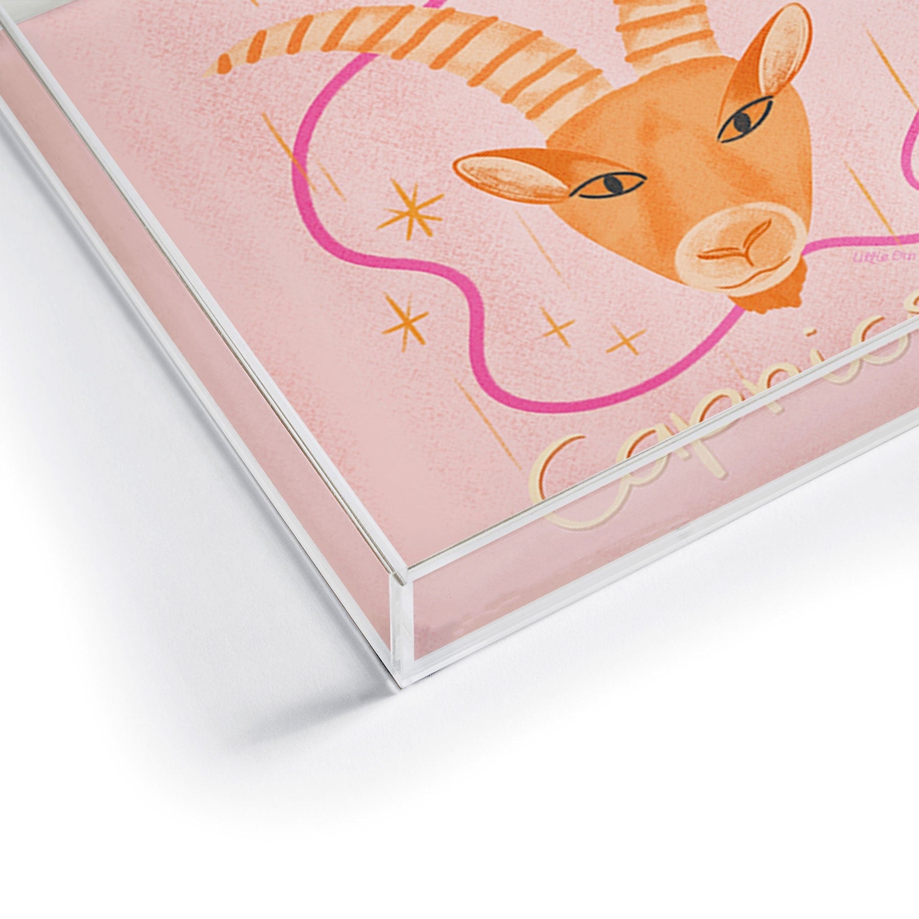 Little Om Zodiac Sign Capricorn Acrylic Tray