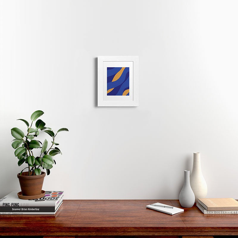 Camilla Foss Pebbles in Stream Framed Art Print