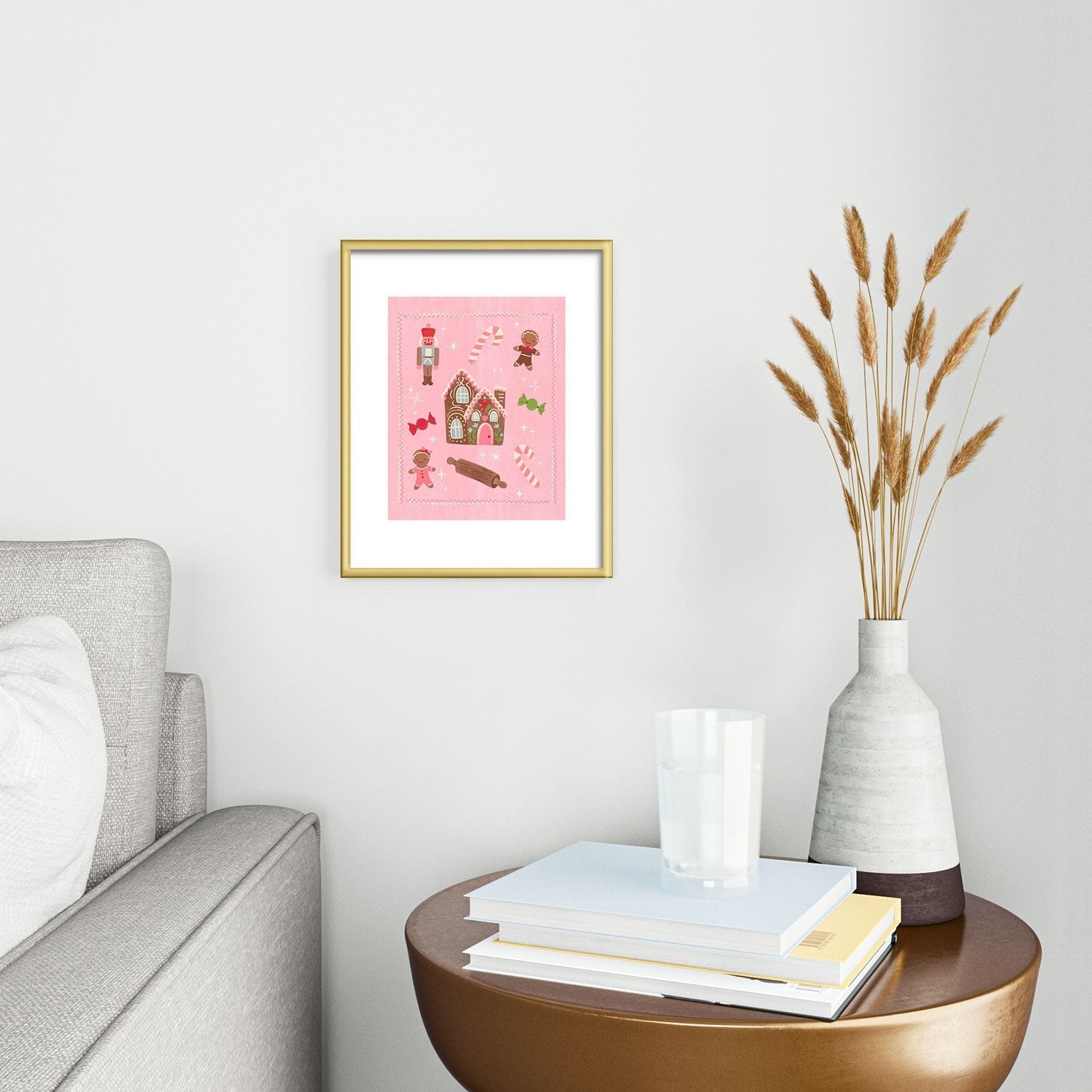 carriecantwell Sweet Christmas Holidays Metal Framed Art Print
