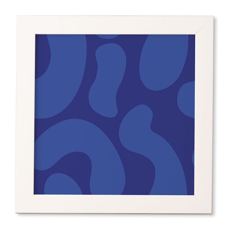 Camilla Foss Blue Pebble Framed Wall Art