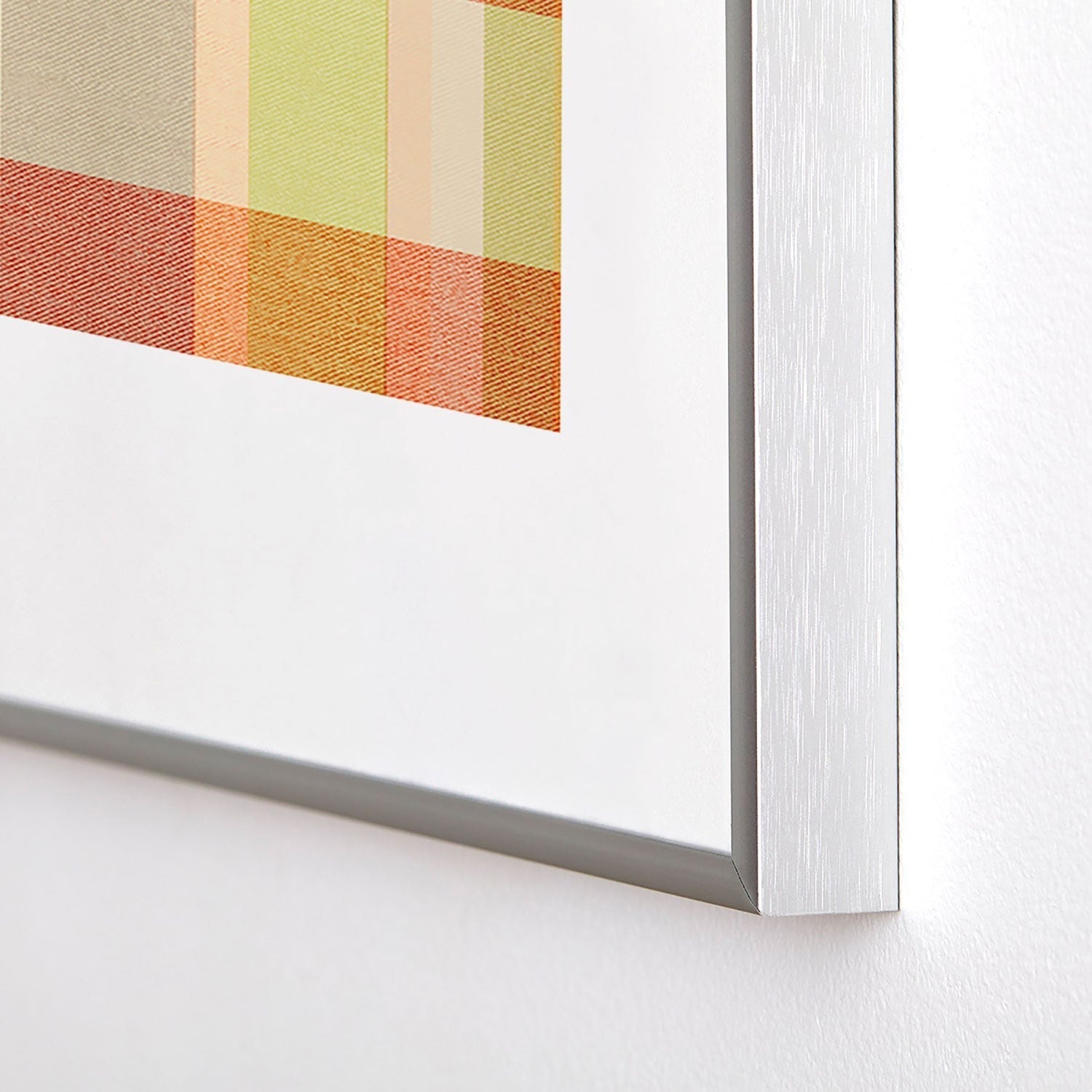 Marta Barragan Camarasa Retro Picnic Plaid Warm Tones Metal Framed Art Print