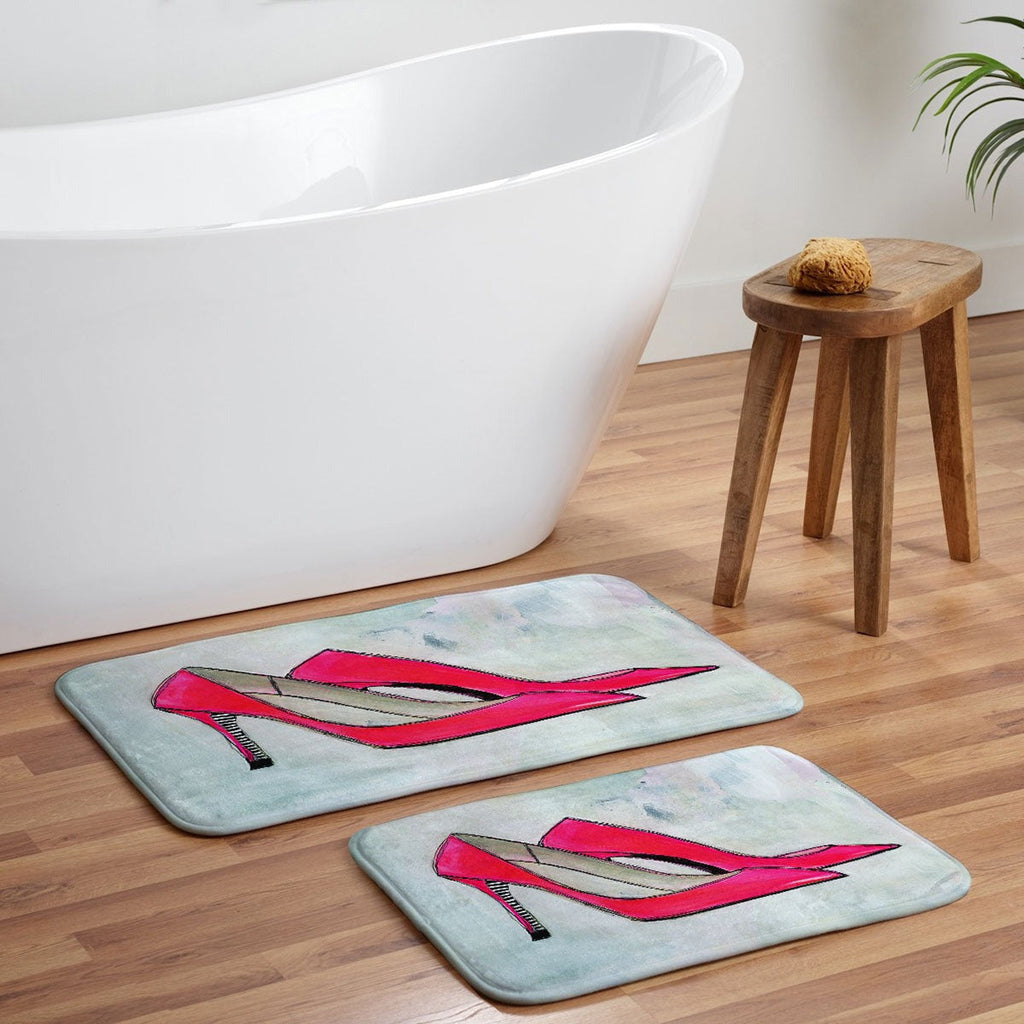 Sophia Buddenhagen Neon Walk Memory Foam Bath Mat