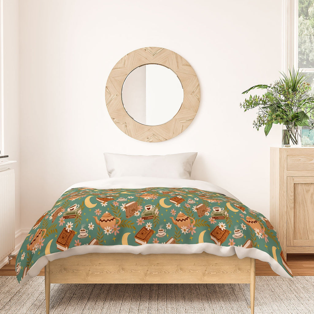 Avenie Moonlit Reading Nook I Duvet Cover