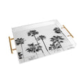 Gal Design Black And White Palms Acrylic Tray