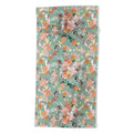 Ninola Design Botanic Retreat Floral Oleander Whimsical Teal Green Beach Towel