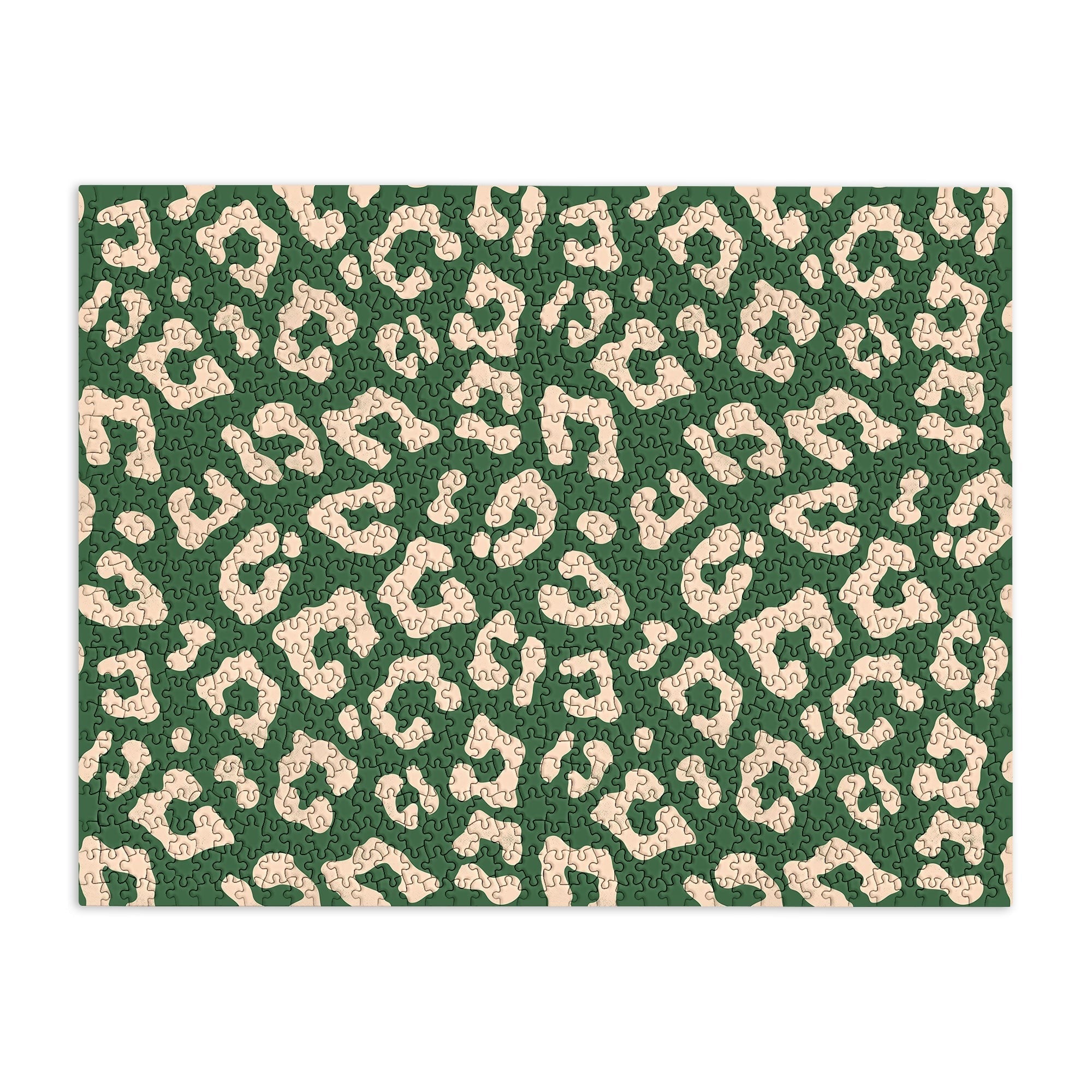Avenie BR Cheetah Print In Green Puzzle