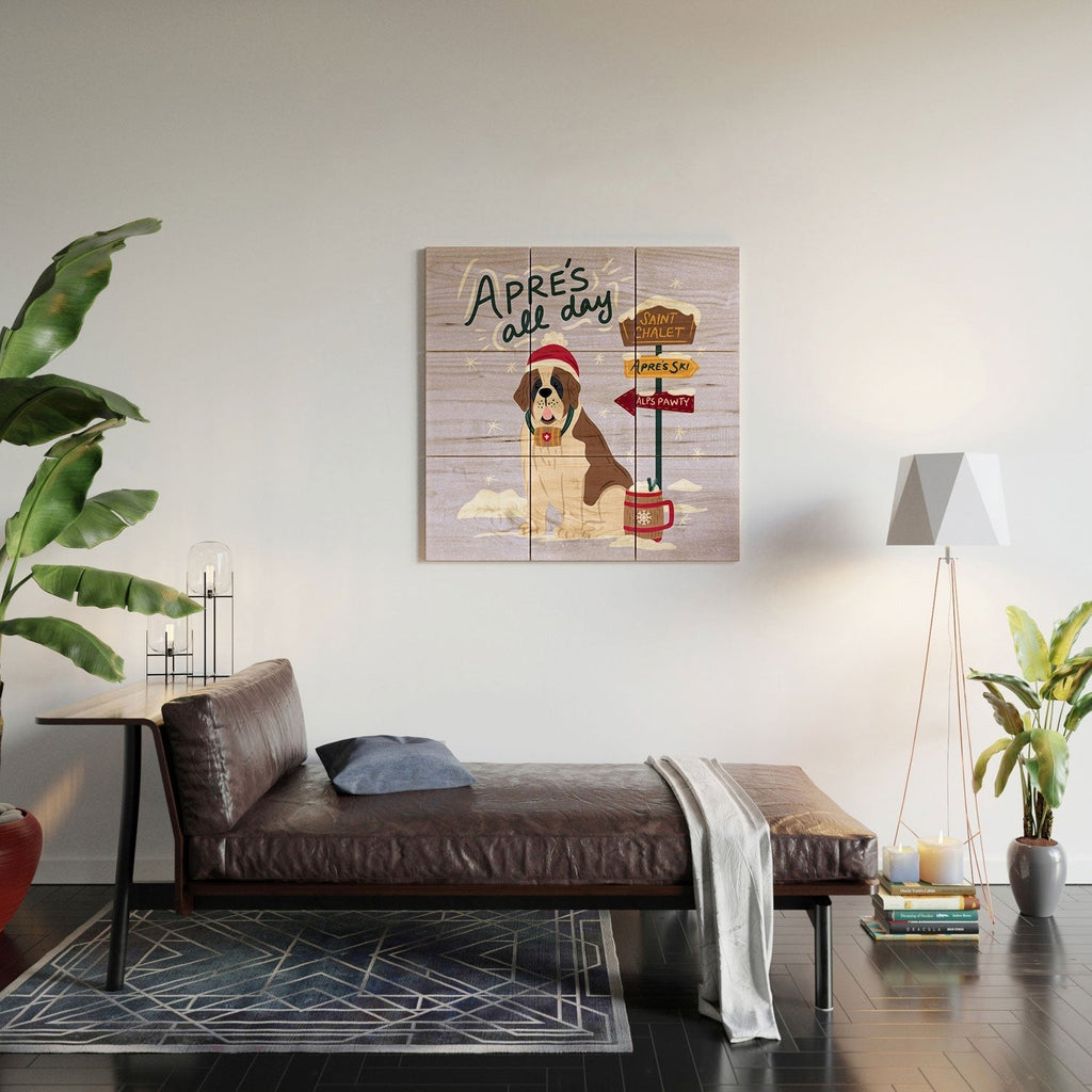 Design by Spark St Bernard Apres All Day Wood Wall Mural