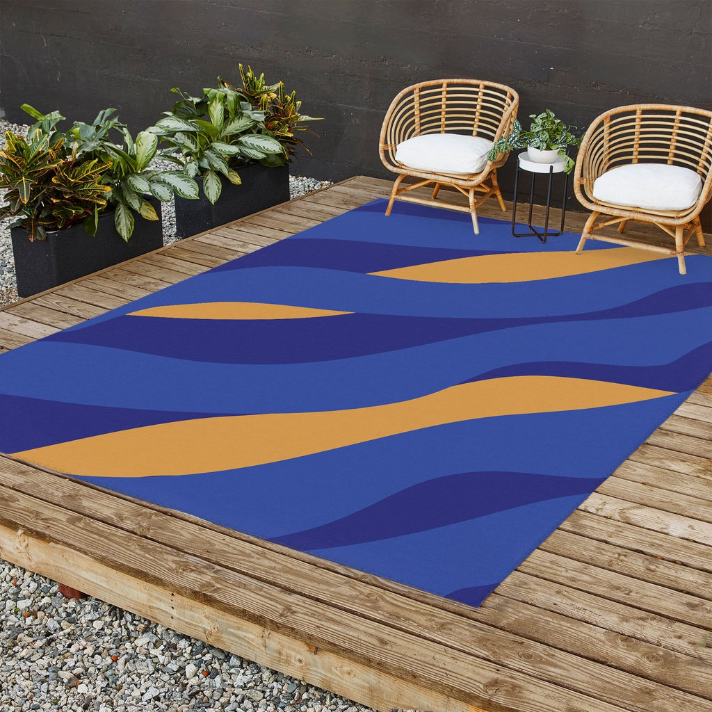 Camilla Foss Pebbles in Stream Outdoor Rug