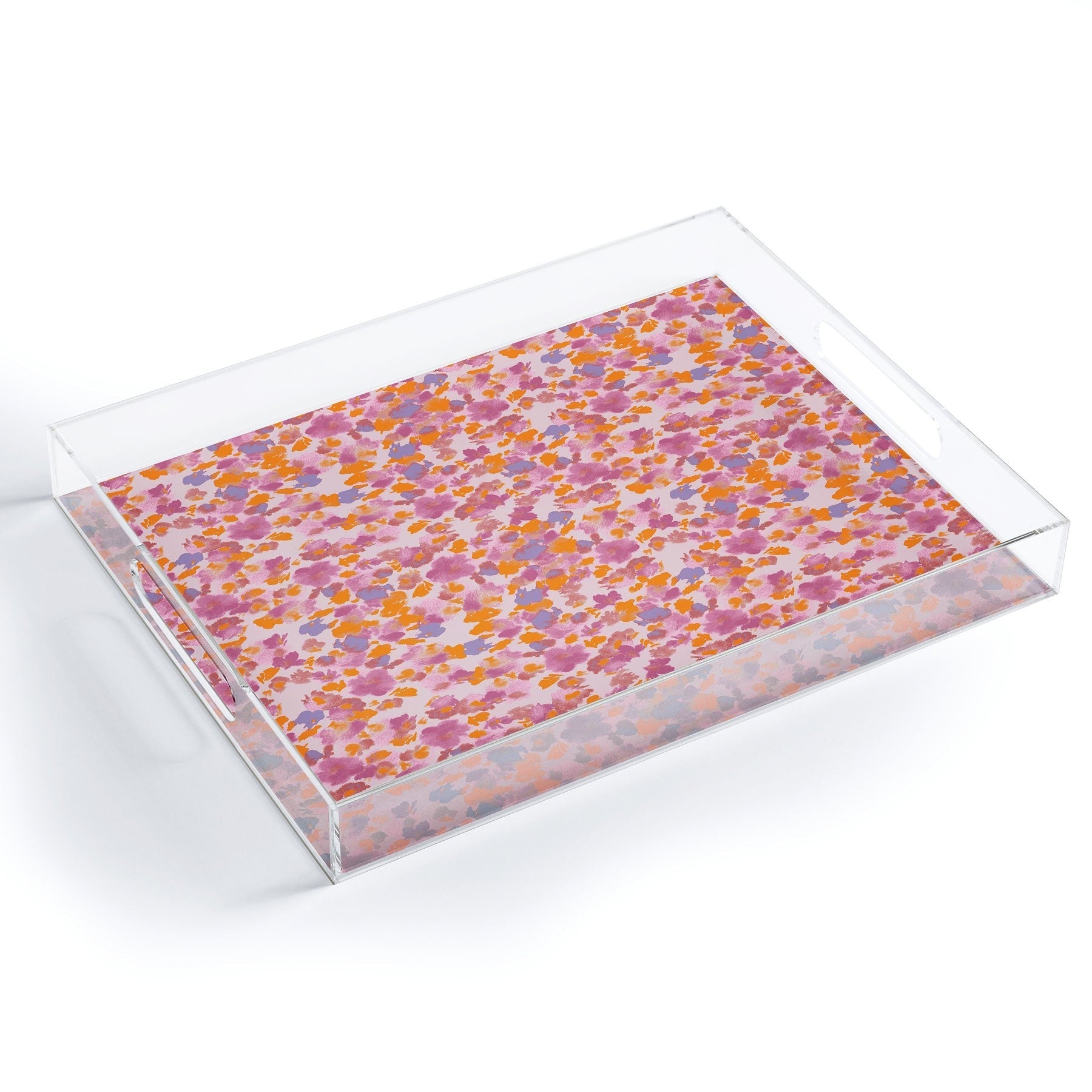 Gabriela Fuente Day Dreaming Watercolor Pink Acrylic Tray