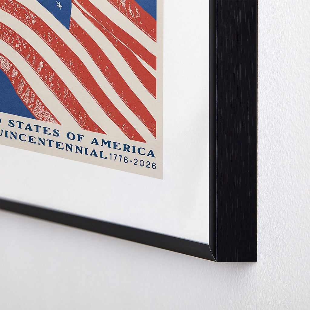 DENY Designs Stars n Stripes Semiquincentennial Metal Framed Art Print