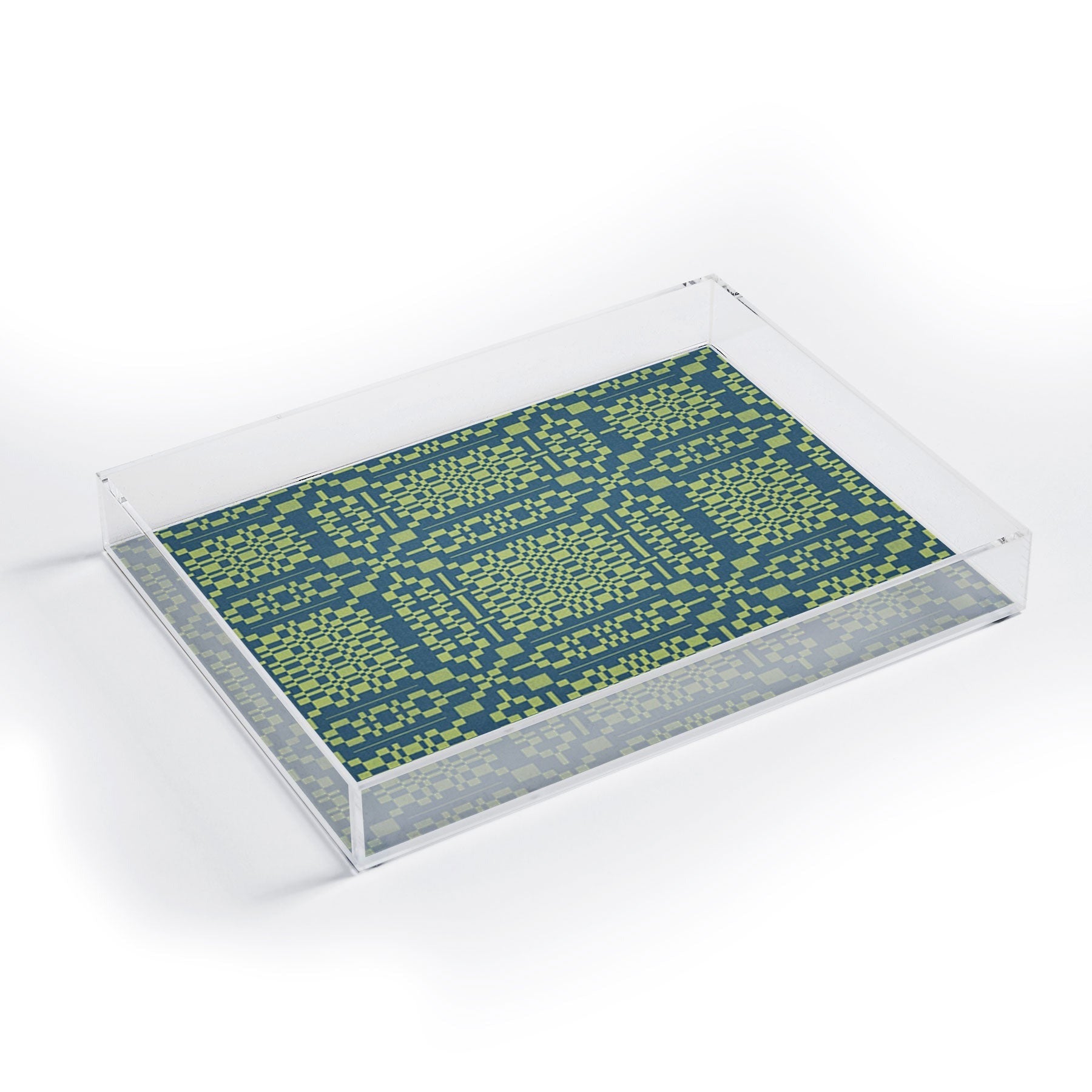 Marta Barragan Camarasa Nostalgic Grid Design Acrylic Tray