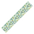 Ninola Design Botanic Retreat Loose Botanical Leaves Watercolor Green Table Runner