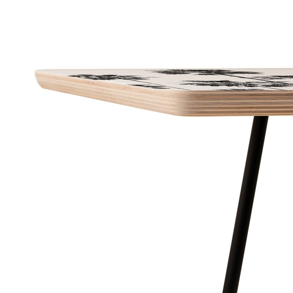 Gal Design Black And White Palms Side Table