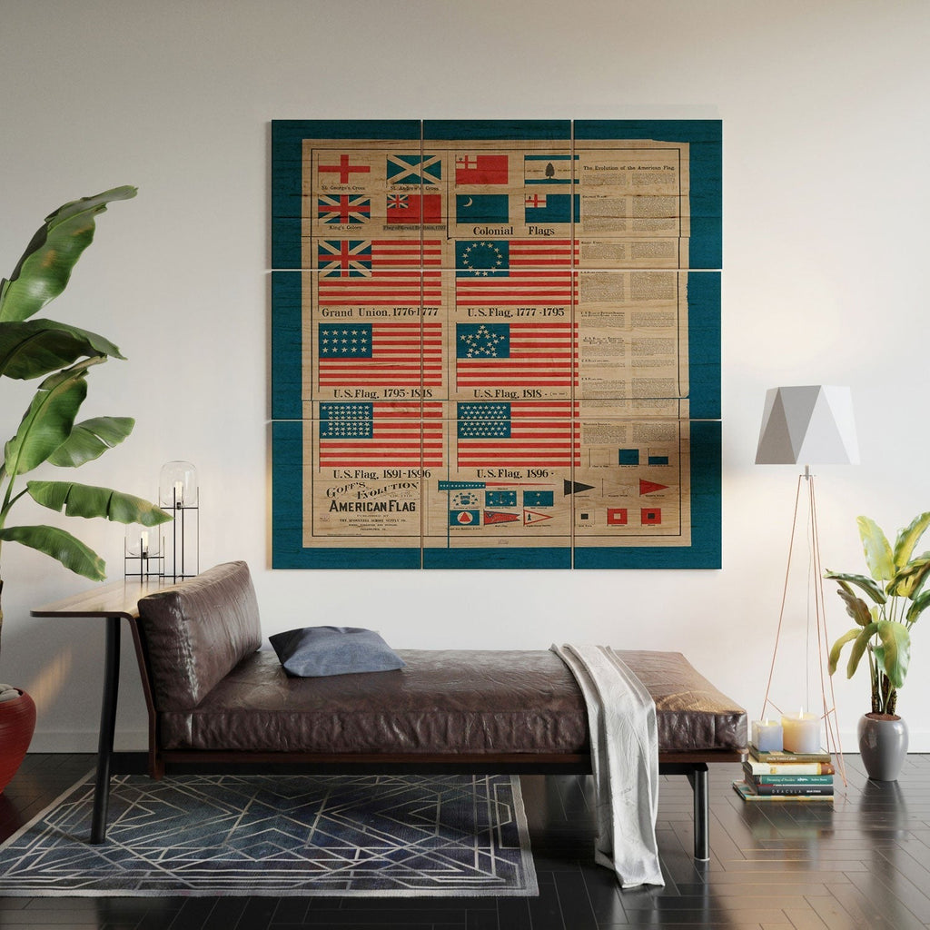 DENY Designs Goff s Evolution of the American Flag Wood Wall Mural