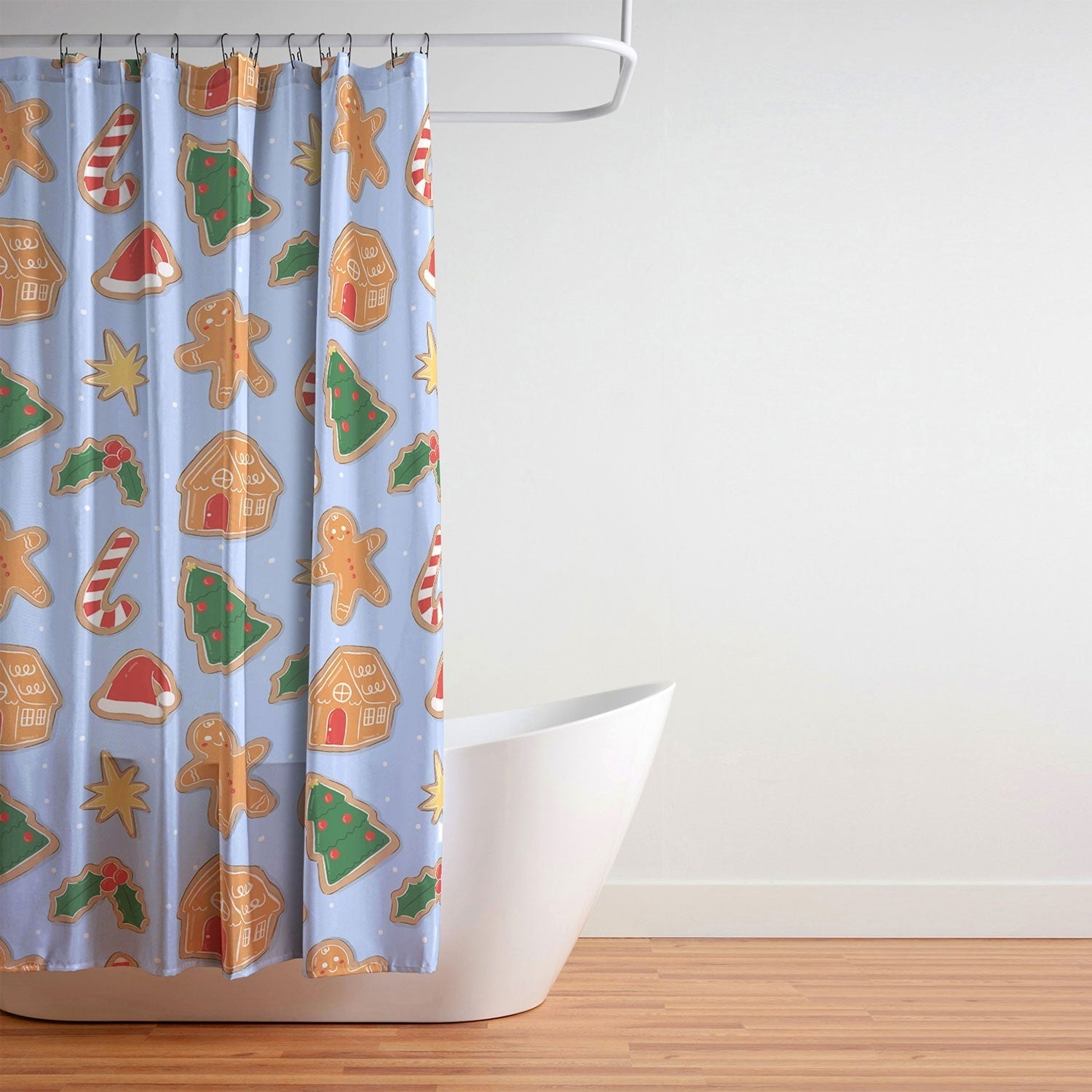 Love_Ryming Christmas Cookies Shower Curtain