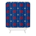 Design by Spark Holiday Helms and Snowflakes Shower Curtain